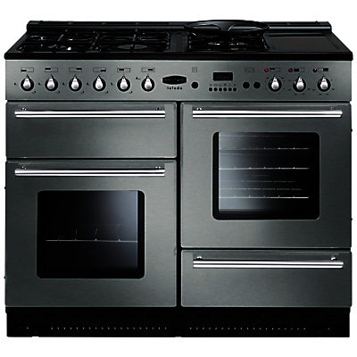 Rangemaster Toledo 110 Dual Fuel Range Cooker, Stainless Steel